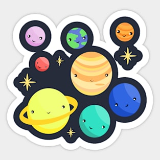 cute planets 2! Sticker